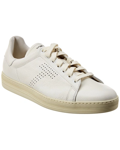 Tom Ford Warwick Leather Sneaker In White