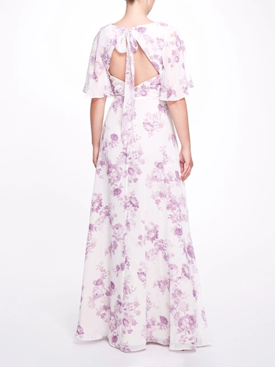 Marchesa Notte Bridesmaids Rome Printed In Purple