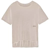 Hinnominate Elegant Oversized Modal Tee With Logo In Beige