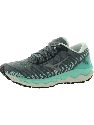 Mizuno Wave Sky 4 Womens Sport Fitness Running Shoes In Grey