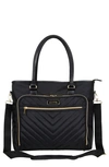 Kenneth Cole Reaction Chelsea Chevron Quilted Duffle Bag In Black