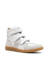 Maison Margiela Men's Triple-strap Leather & Suede High-top Sneakers, White In Amber & White