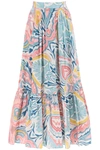 Etro Printed Cotton And Silk-blend Midi Skirt