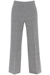 Totême Toteme Women's Grey Melange Jersey Wide-leg Mid-rise Wool And Recycled Polyamide-blend Trousers