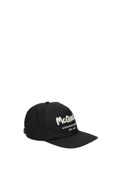 Alexander Mcqueen Black Logo-printed Hat Man