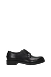 PRADA LACE UP AND MONKSTRAP LEATHER BLACK