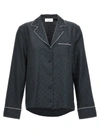 OFF-WHITE OFF JACQUARD PAJAMA SHIRT, BLOUSE BLACK