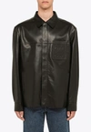 LOEWE ANAGRAM LEATHER OVERSHIRT