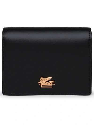 ETRO ETRO WOMAN ETRO BLACK LEATHER WALLET