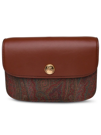 Etro Woman Essential Bag In Brown Cotton Blend