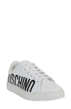 MOSCHINO LOGO LEATHER LOW TOP SNEAKER