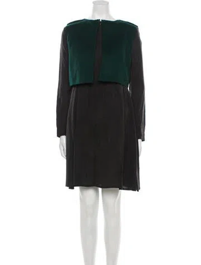 Pre-owned 7115 By Szeki Bateau Neckline Mini Dress In Multi