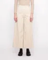 7115 By Szeki Classic Wide Legged Trouser In Pearl In Neutral