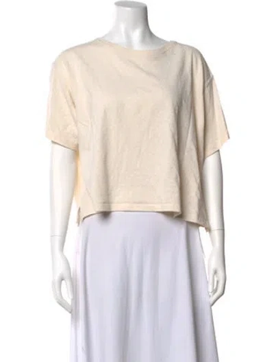 Pre-owned 7115 By Szeki Crew Neck Short Sleeve Top In Neutrals