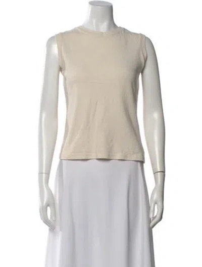 Pre-owned 7115 By Szeki Crew Neck Sleeveless Top In Neutral