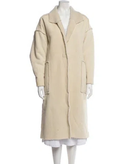 Pre-owned 7115 By Szeki Faux Fur Coat In Neutral