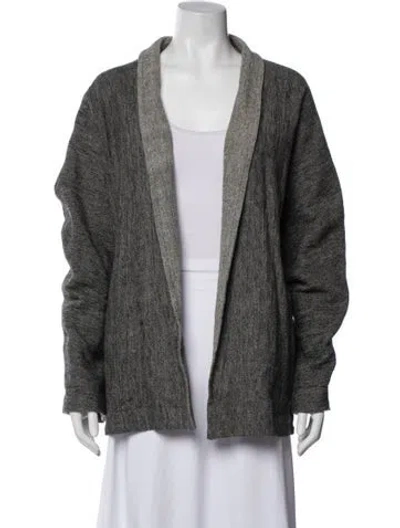 Pre-owned 7115 By Szeki Linen Coat In Gray
