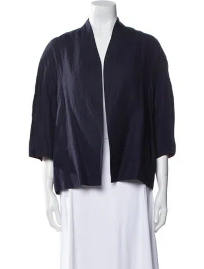 Pre-owned 7115 By Szeki Linen Jacket In Blue