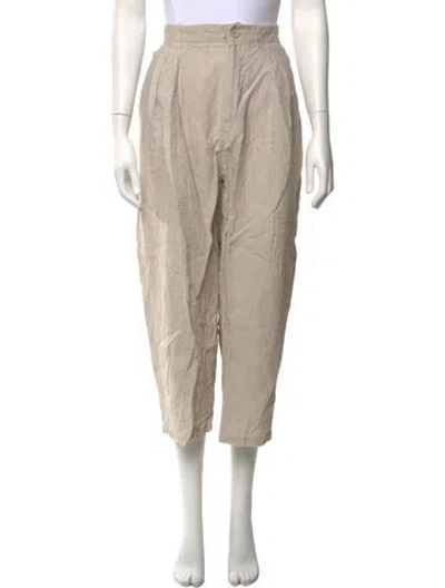 Pre-owned 7115 By Szeki Linen Wide Leg Pants In Neutrals