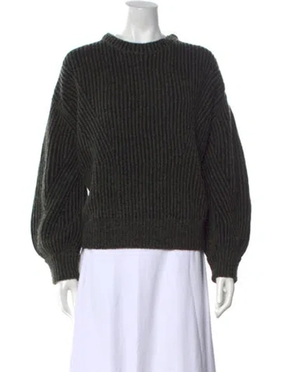 Pre-owned 7115 By Szeki Merino Wool Striped Sweater In Brown