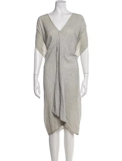 Pre-owned 7115 By Szeki Printed Midi Length Dress In Neutral