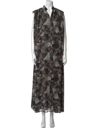 Pre-owned 7115 By Szeki Silk Long Dress In Multi