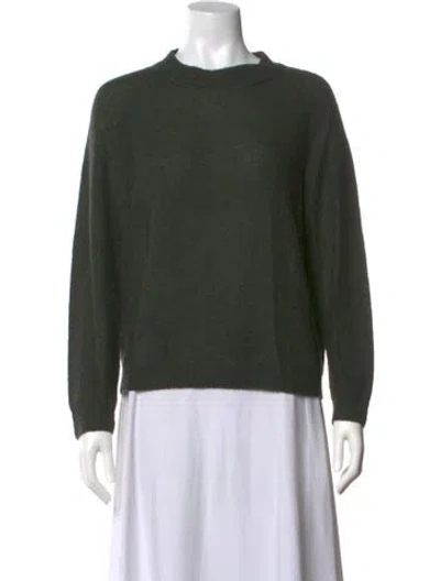 Pre-owned 7115 By Szeki Virgin Wool Mock Neck Sweater In Green