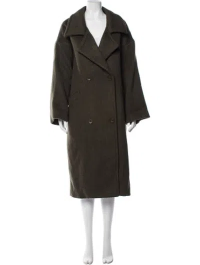 Pre-owned 7115 By Szeki Wool Coat In Green