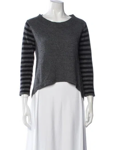 Pre-owned 7115 By Szeki Wool Striped Sweater In Grey