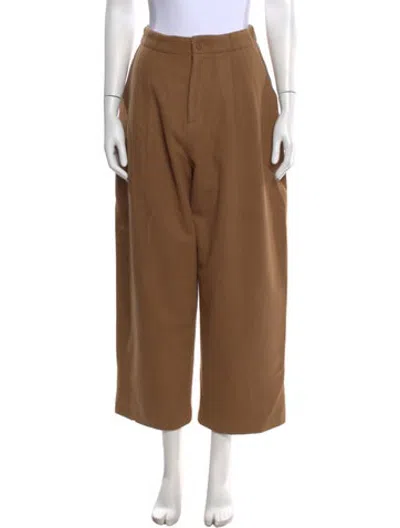 Pre-owned 7115 By Szeki Wool Wide Leg Pants In Brown
