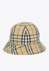 Burberry Nylon Bucket Hat In Beige