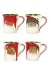Vietri Old St. Nick Mug In Red Multi