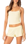 Edikted Irene Pointelle Camisole In Yellow