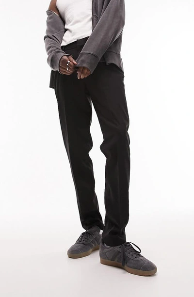 Topman Smart Slim Pants In Black