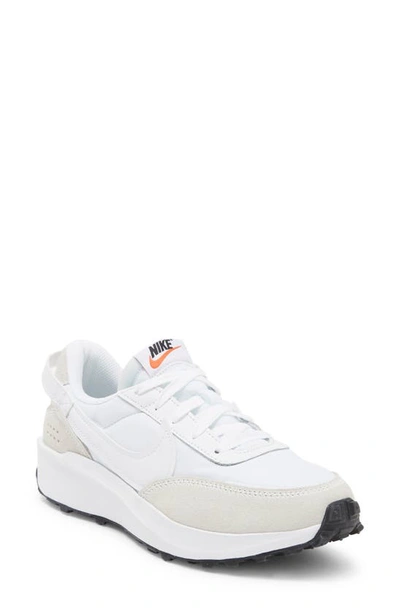 Nike Waffle Debut Sneaker In White/ Malachite