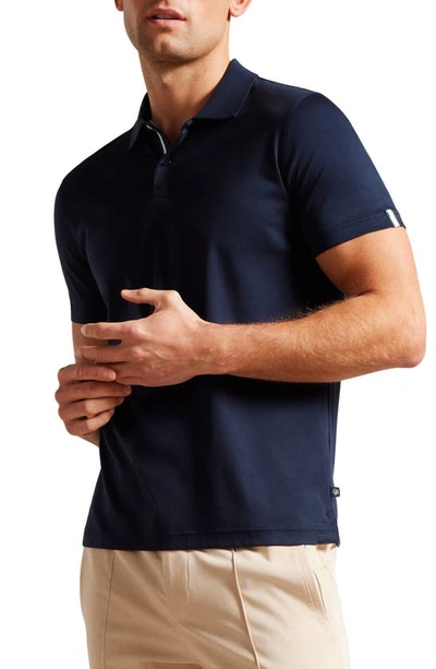 Ted Baker Zeiter Slim Fit Soft Touch Polo In Navy