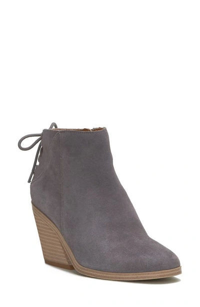 Lucky Brand Mikasi Wedge Bootie In Excalibur Suede