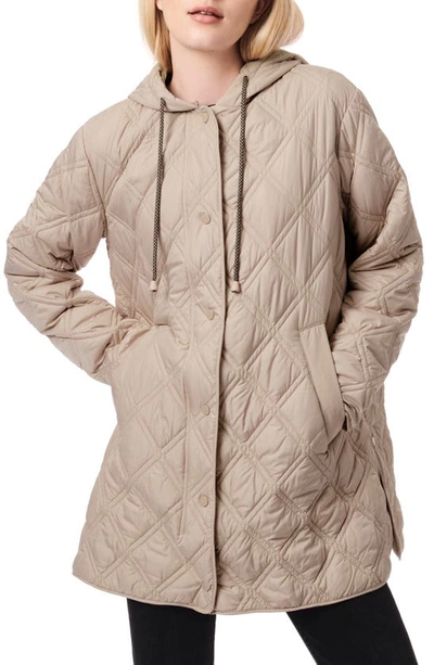 Bernardo Hooded Quilted Liner Jacket In Frappe