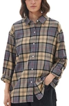 Barbour Elishaw Plaid Cotton Button-up Tunic Shirt In Dress Tartan