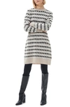 BARBOUR MARIE HOUNDSTOOTH JACQUARD LONG SLEEVE SWEATER DRESS