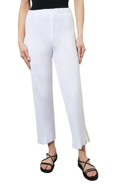 Ming Wang Pull-on Ankle Pants In Wht