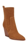 Veronica Beard Logan Suede Zip Ankle Booties In Brown