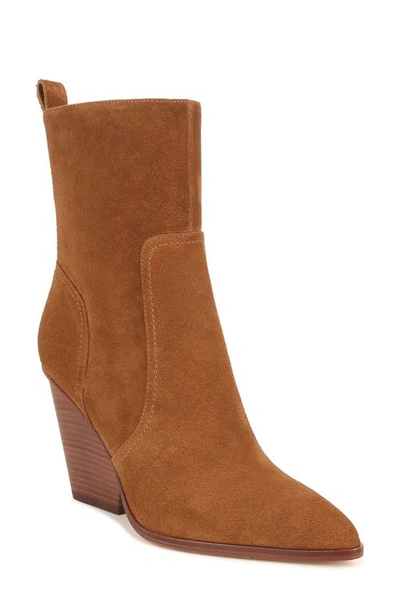 Veronica Beard Logan Suede Zip Ankle Booties In Hazelwood