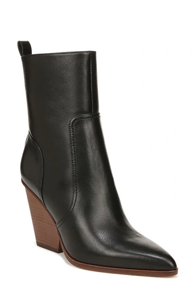 Veronica Beard Logan Leather Ankle Boots In Black