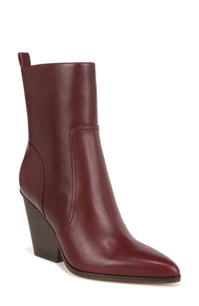 Veronica Beard Women's Logan Leather Bootie In Merlot In Brown