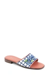 BYPAIGE BYPAIGE NEEDLEPOINT STITCHED SLIDE SANDAL