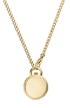 Fossil Jacqueline Watch Locket Necklace In White/rose Gold