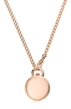 Fossil Jacqueline Watch Locket Necklace In White/gold
