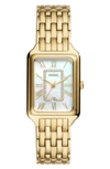 Fossil Raquel Watch, 26mm X 32mm In White/gold