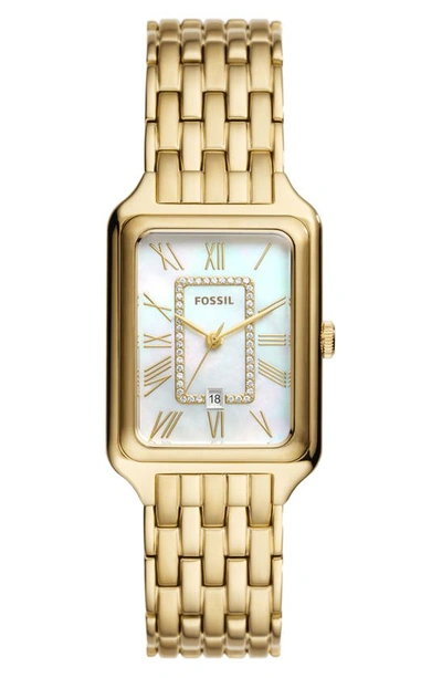 Fossil Raquel Bracelet Watch, 26mm In White/gold